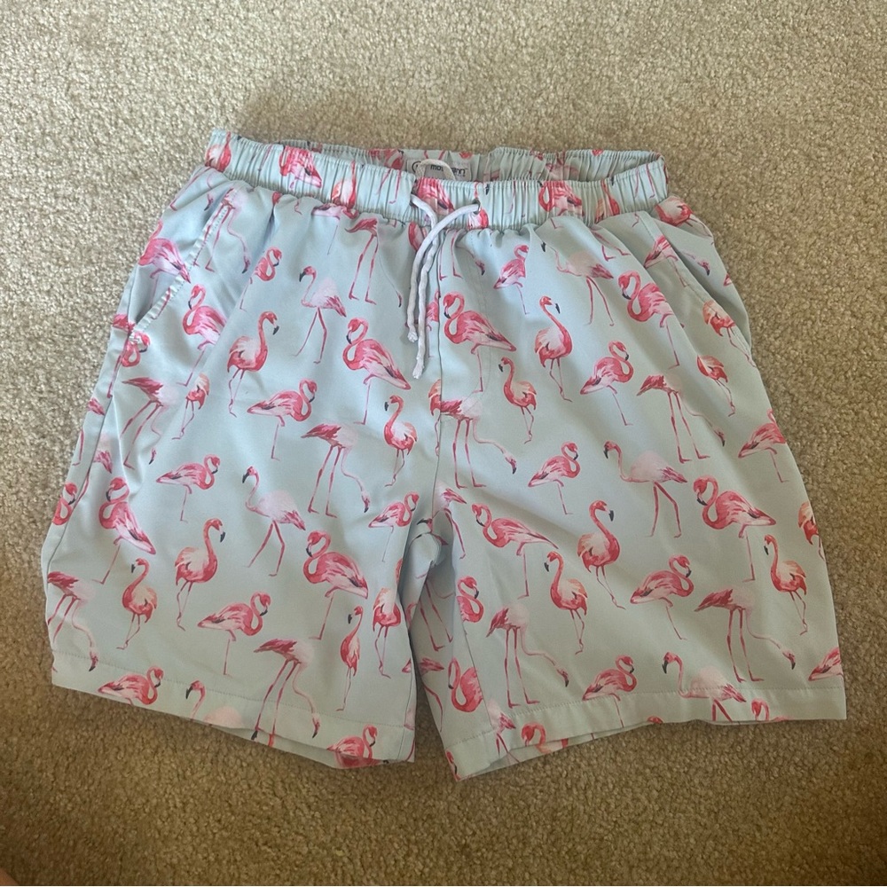OSMAN Pink Flamingo Swim Trunks